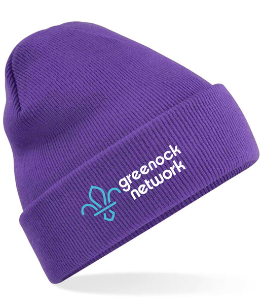 Greenock Network Purple Beanie