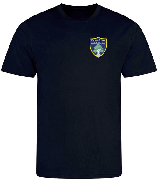 Cedars School Society Navy Cool T-shirt (s5 and s6 only)
