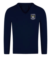 St Ninians Primary Navy Knitted V-Neck Jumper