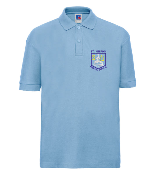 St Ninians Sky Blue Polo Shirt