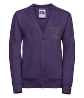All Saints Purple Sweatshirt Cardigan