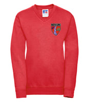 Newark Primary Red Vneck sweatshirt